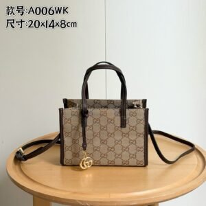 GG small Tote Bag with Double G Charm.