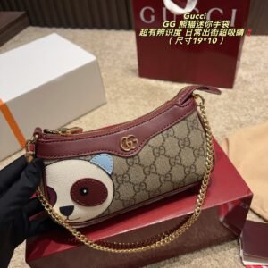 The GG Mini Panda Appliqué Shoulder Bag