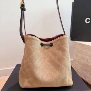 Chanel Quilted Drawstring Bucket Bag