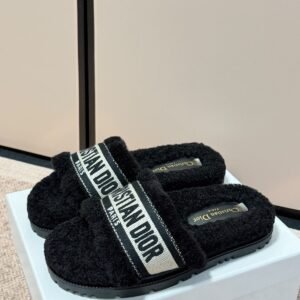 Christian Dior Dway Shearling Slides