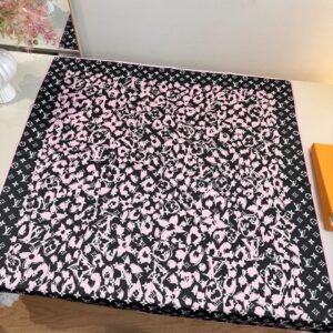 Louis Vuitton–style Pink & Black Monogram Printed Storage/Travel Bag