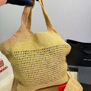 Saint Laurent Icare Shopping Bag in Raffia