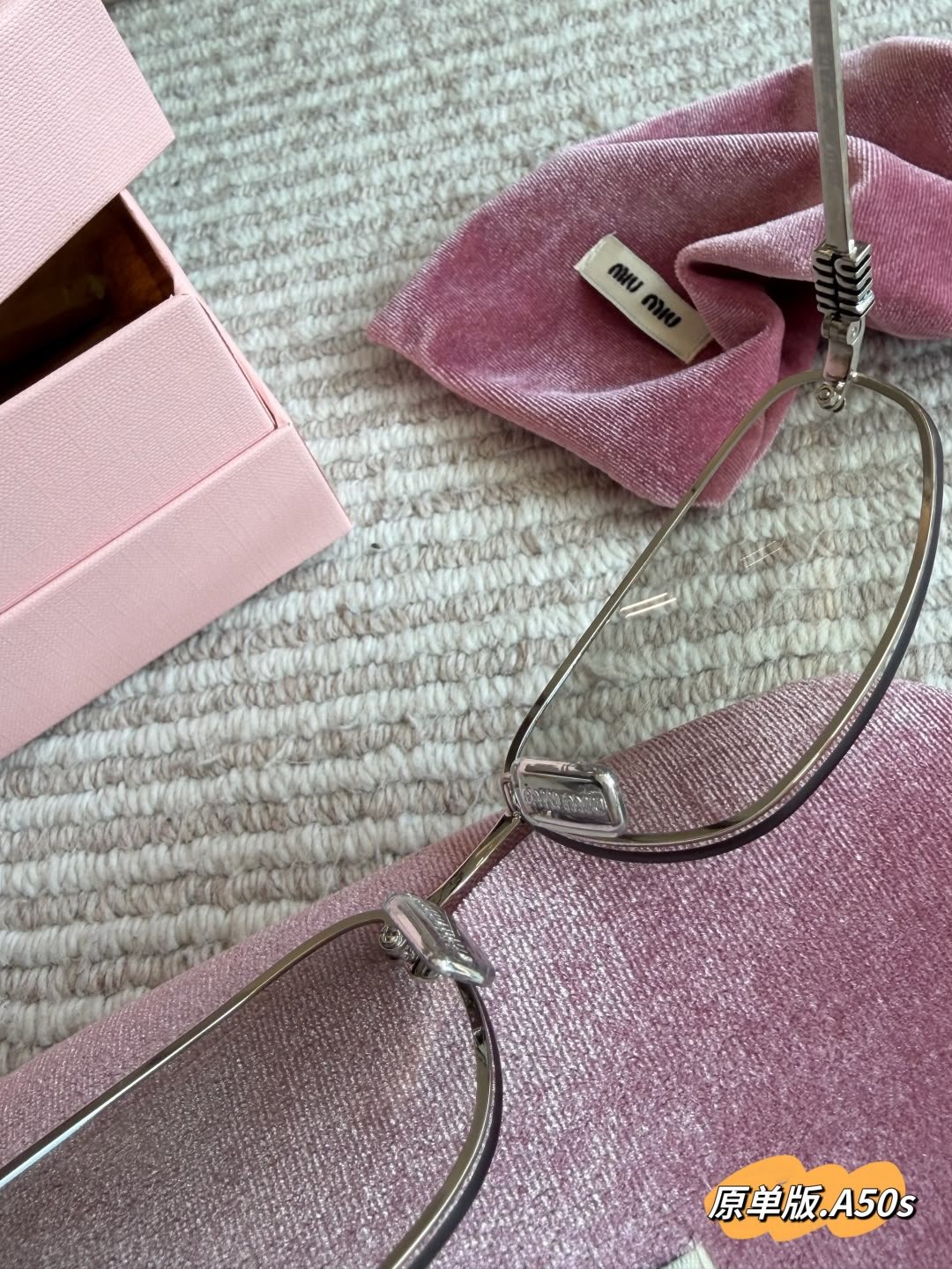 Miu Miu Rectangular Metal Sunglasses - Image 3