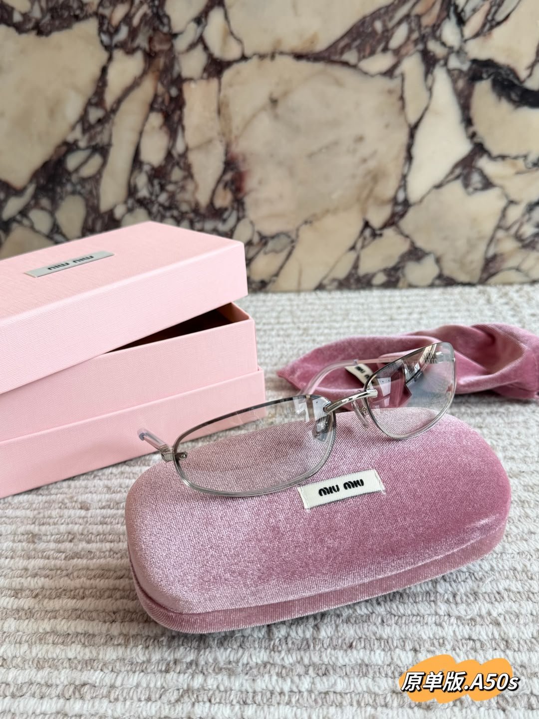 Miu Miu Rectangular Metal Sunglasses