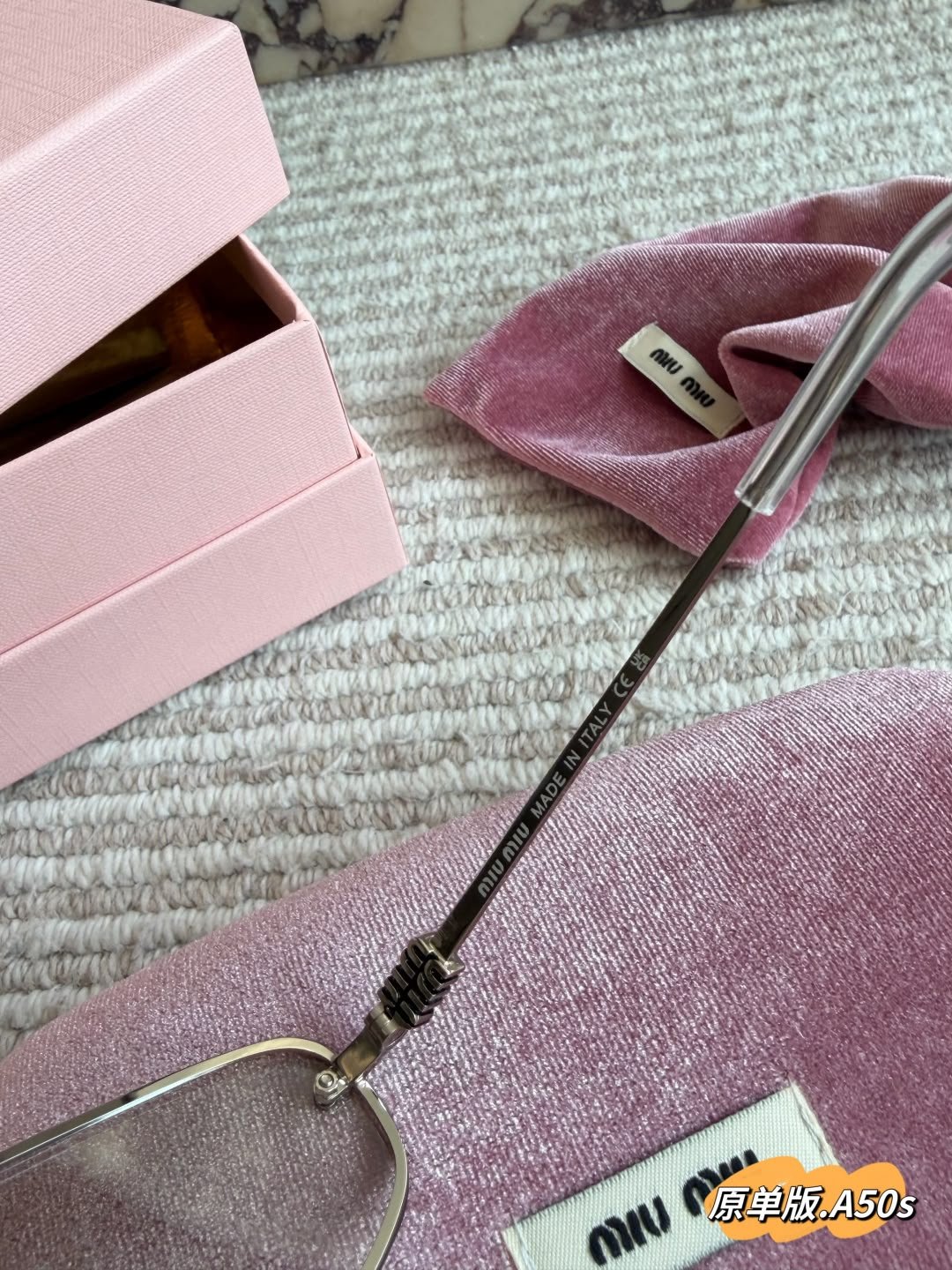 Miu Miu Rectangular Metal Sunglasses - Image 2